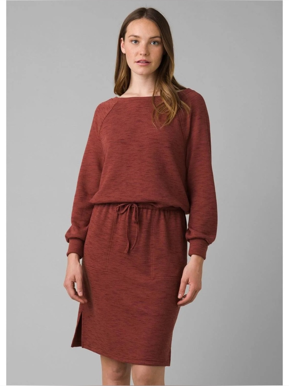 PrAna Long Sleeve Sunrise Dress in Grogg - Size M